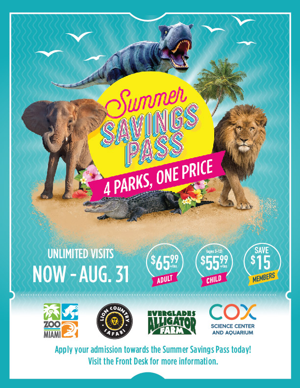 Summer Savings Pass Cox Science Center and Aquarium